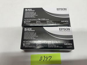 B-947【新品】 エプソン　EPSON　SJIC10P（K）　インクカートリッジ　ブラック　TM-C100用　2個セット　トナー　純正