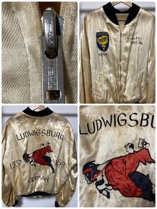 送料込み　50s ビンテージ　ドイツ製 スカジャン スーベニアジャケット souvenir jacket late 1950s GERMAN VINTAGE ludwigsburg ツアー