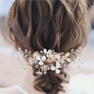 ヘアアクセサリー 髪飾り ヘッドドレス 女の子 花柄ティアラ カチューシャ 和装　ウェディング　結婚式