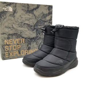 送料無料 美品 ザノースフェイス スノーブーツ 靴 NF51585 ヌプシ ブーティ ウォータープルーフ 26cm 黒系 メンズ