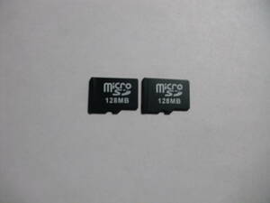 2枚セット　microSDカード　128MB　メガバイト　フォーマット済み　メモリーカード　マイクロSDカード