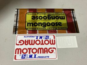 Mongoose motomag bmx old school decal モングース　デカール　ステッカー　モトマグ　vintage
