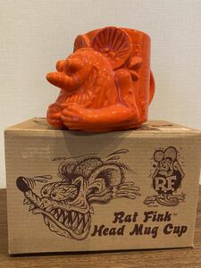 箱有り ラットフィンク ヘッド マグカップ RAT FINK アメリカン 雑貨 エドロス ED ROTH ムーンアイズ グッズ