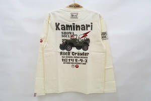 カミナリ 長袖Tシャツ Rock Crawler ジープ KAMINARI ロンT KMLT-173 オフ白(M) 多少汚れあり 50%オフ (半額) 送料無料 即決価格 新品