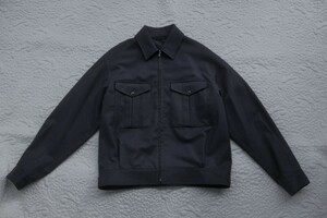 コモリ COMOLI ブルゾン ジャケット 日本製　ウール１００％　紺 ネイビー メンズ サイズ３(L相当) 