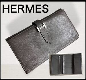 【希少な三つ折り】HERMES 財布　長財布