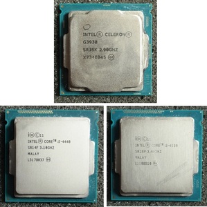 3個セット Intel Core I5-5440 ・ I3-4130 ・ Celeron G3930 （BIOS表示のみの簡易動作確認済中古品）