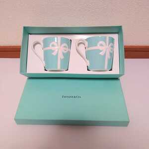 新品未使用 TIFFANY&Co. ブルーリボン マグカップ 2個組 ティファニー ペアマグカップ 大東建託