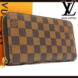 ★極美品★ ルイヴィトン Louis Vuitton ダミエ ジッピーウォレット 財布 本物 美品 1円 N60015 定価約10万 R22090605