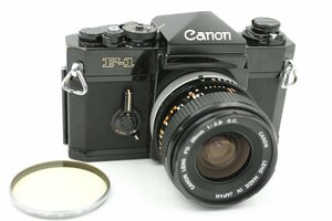 Canon キャノン F-1 アイレベル ファインダー ボディ + FD 28mm f/ 2.8 S.C. 単焦点 レンズ 一眼レフ フィルム カメラ