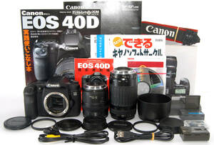 ◆初心者入門＆付属品多数◆ Canon キャノン EOS 40D 純正＆超望遠Ｗズームレンズセット