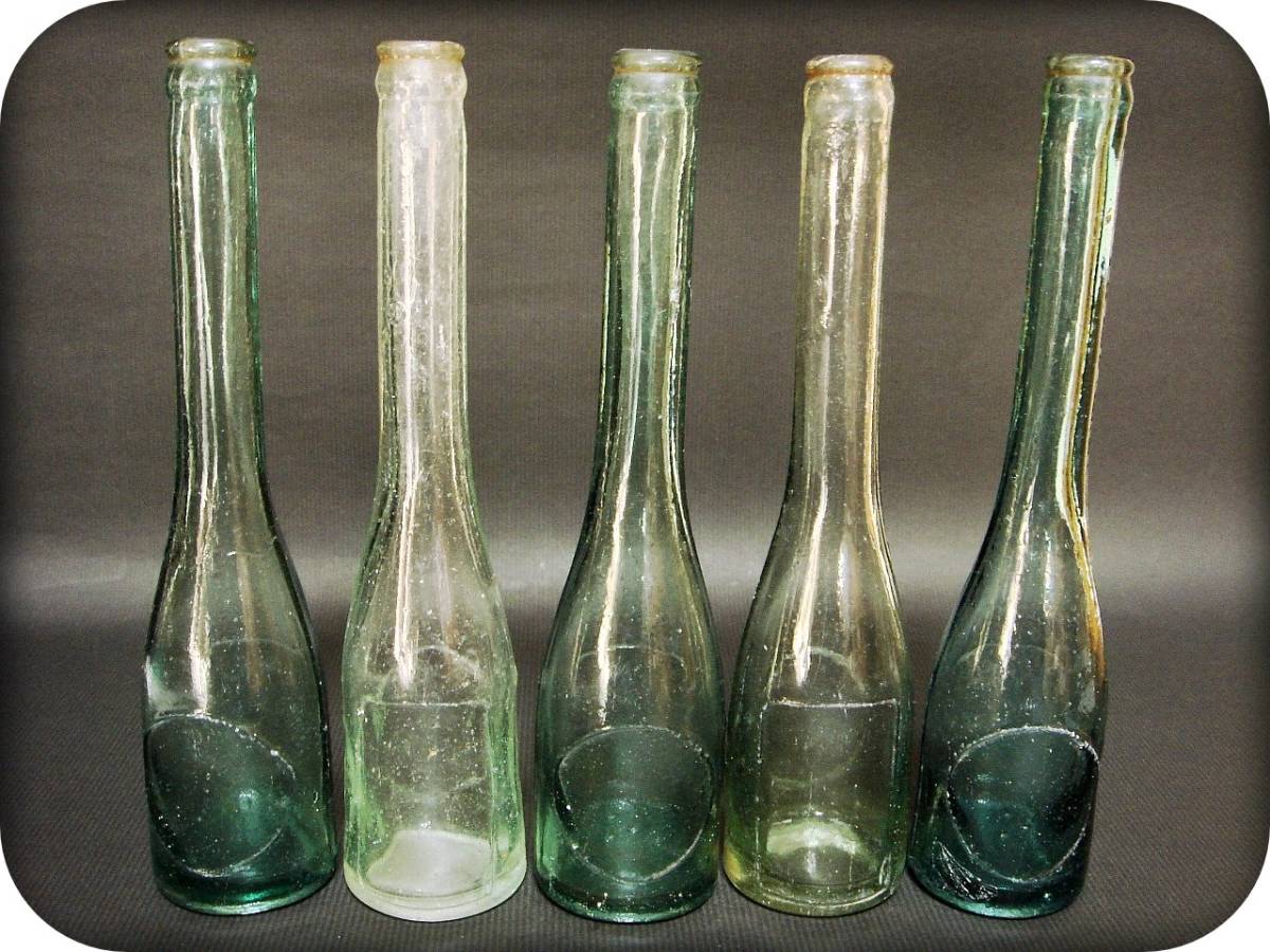 ▽慶▽N310『⑤みかん水 レトロガラス瓶 空瓶５本』