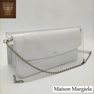 R448【Maison Margiela】メゾン マルジェラ チェーンショルダーバッグ ホワイト 正規品