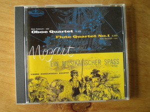 1UHQ-CD　モーツァルト：オーボエ四重奏曲、フルート四重奏曲1番、音楽の冗談　ハンス・カメシュ、他　1950・54年　国内盤　倉