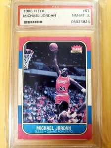 1986Fleer Mitchel Jordan RC Rookie card psa8/ NBA Curry Lebron Kobe Doncic auto ルーキー ジョーダン コービー レブロン サインカード