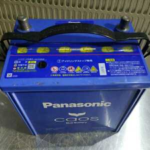 #バッテリー Panasonic Q-100 caos 2019年　送料着払　CCA660　電圧12.58V　佐川急便140サイズ発送 アイドリングストップ車
