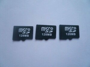 microSDカード　128MB　3枚セット