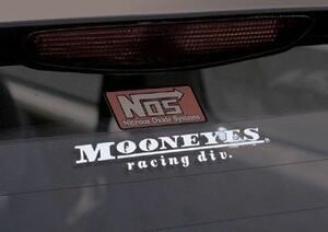 MOONEYES racing div. 抜きデカール ムーンアイズ moon eyes ステッカー ホワイト 白 デカール レーシング ディビジョン Racing Division