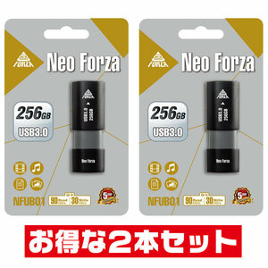 「2本セット」 新品 USB3.0メモリ 256GB スライド式 NeoForza256G-BK USBメモリ USB USB3.0