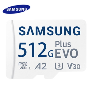 サムスンマイクロSDカード512ギガバイト UHSスピードクラス3 Plus EVO ホワイト SAMSUNG 512GB 大容量 高速microSDXCメモリーカード V30 A2