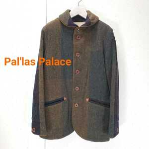 新品同様◆Pallas Palace パラスパレス 毛100％/ツイード生地 丸襟 ウールジャケット/PALLAS PALACE/カバーオール(4)