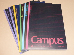 Ｂ５キャンパスノート（ドット入り罫線）ブラックカラー　Ａ罫３０枚　 ６冊セット　　