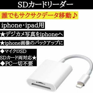 SDカードリーダー iPhone iPad 高速 USB 純正 usb3.0 iphone12 type c 転送 データ移行 双方向 lightning アイフォン バックアップ
