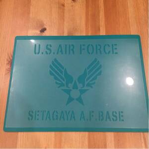 No.67 ステンシルシート U.S.A.F. US AIR FORCE ベース オーダーメイド 看板 アメリカ 男前 ステンシルプレート ミリタリー