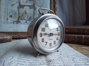 ★フランス アンティーク　JAZ ゼンマイ式　ドームガラス　古い時計　実働　★
