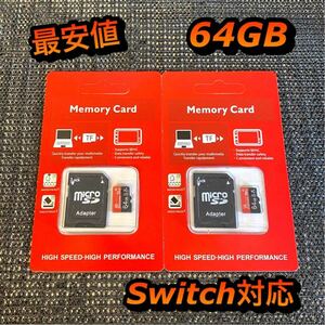 micro SD マイクロSDカード 64GB 2個 送料無料