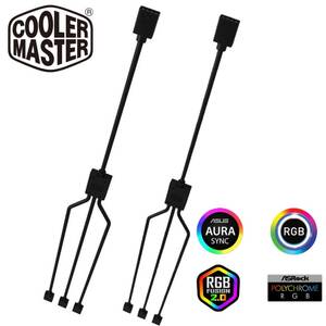 Cooler Master CM RGB Trident Fan cable ２本１セット [RGBファン・テープ増設ケーブル] スプリッター COOLERMASTERクーラーマスター