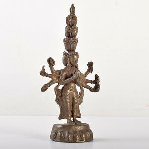 中国　古銅　チベット仏　仏像　置物　C　R4748