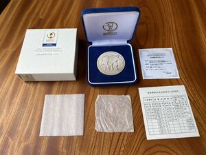 2002年 FIFA ワールドカップ 記念貨幣発行記念メダル 造幣局製 純銀 SILVER 1000 約132.5g