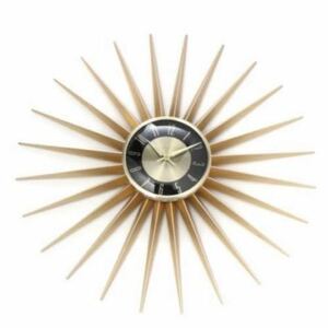 新品 サンバーストクロック 壁掛け時計 ミッドセンチュリー モダン 50S 60S ヴィンテージ 時計 アメリカ 1950年代 掛け時計 USA