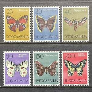 ユーゴスラビア　1964年　Scott♯724-729　動物/昆虫/蝶　6種完
