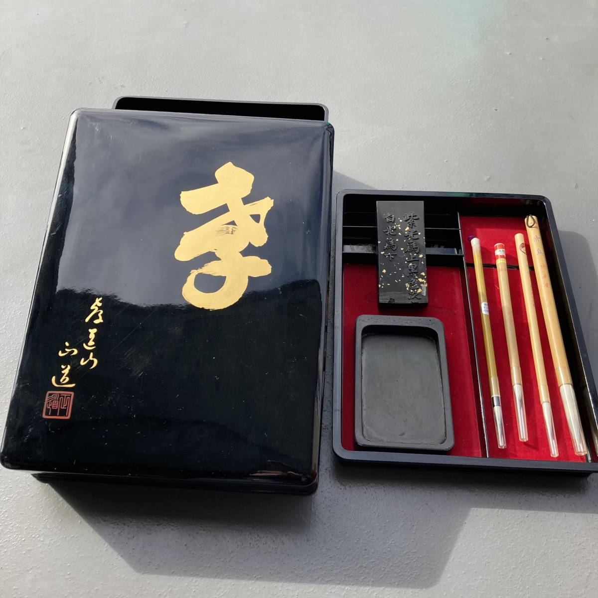 書道 墨・古墨 和墨 鳩居堂 明治墨 熊谷直行 謹製 約125g - ハイヒール