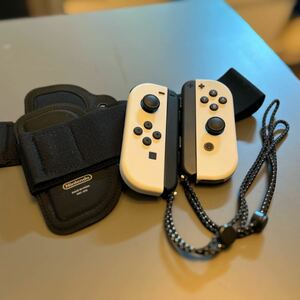 Nintendo Switch Joy-Con L/R ホワイト+ レッグバンド2個セット ジョイコン ニンテンドースイッチ 純正品
