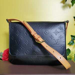 ★78★LOUIS VUITTON ルイヴィトン★ショルダーバッグ トンプソン ブラック レディース 肩がけ ヴェルニ モノグラム 1スタ