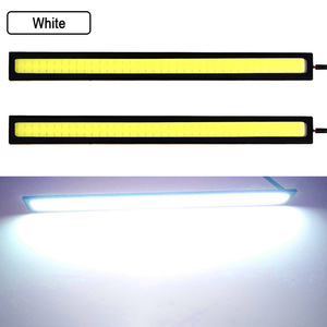 ☆ LED デイライト COB 全面発光 ☆ 17㎝ 12V専用 防水 両面テープ付き (ホワイト) ２本セット