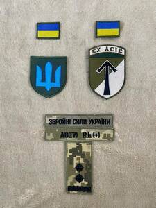 ウクライナ軍　第57機械化歩兵旅団　パッチ　セット　階級章　ベルクロ