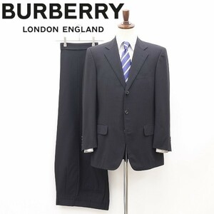 国内正規品◆BURBERRY LONDON バーバリー ロンドン ストライプ柄 3B シングル スーツ チャコール A5