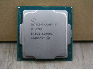 Intel Core i7-8700 Processor（SR3QS）3.20GHｚ～4.60GHｚ/12MB/LGA1151（中古品）