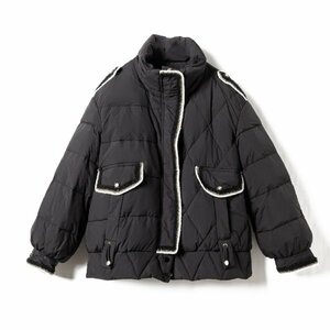 新品品質レディース暖かい90％ダウンジャケット可愛いコート黒L