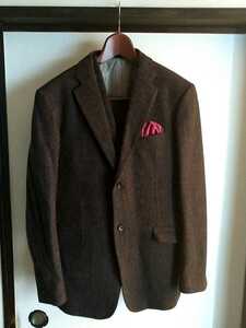 ●British　wool blend●ツイード　スリーピーススーツ　3p シングルスーツ