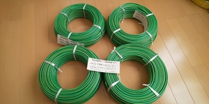 KIV 5.5sq・10AWG・緑/黄×3・Φ5.1・100ｍ・6,8kg 1束出品