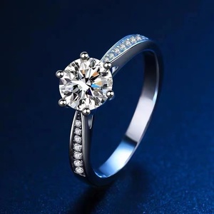 新年プレゼント　ジュエリー シルバー リング 銀製ダイヤモンドリング 天然ダイヤモンド エンゲージリング s925 エンゲージリングの定番