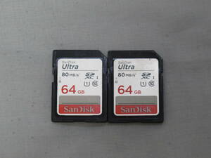 (25) SanDisk Ultra SDXCカード 64GB×2枚セット（UHS-I U1・80MB/s）