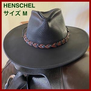 HENSCHEL ヘンシェル ウエスタンハット USA製 本革黒 M テンガロン カウボーイハット 美品