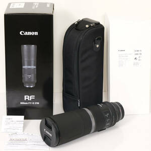 [新品同様] Canon RF 800mm f/11 STM RFマウントフルサイズセンサー対応 キヤノンミラーレス一眼用800mm超望遠レンズ LZ1435ケース付 中古