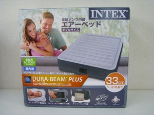 ☆　未使用　INTEX　電動ポンプ内蔵　エアーベッド　ダブルサイズ　
